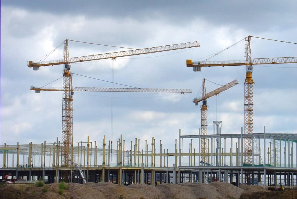 Stockbild inom infrastruktur: construction, construction site, cranes