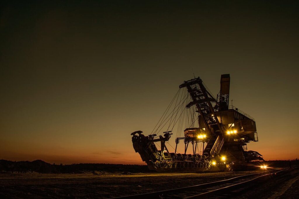 Stockbild inom byggprojekt: mining excavator, electric, bucket wheel excavator