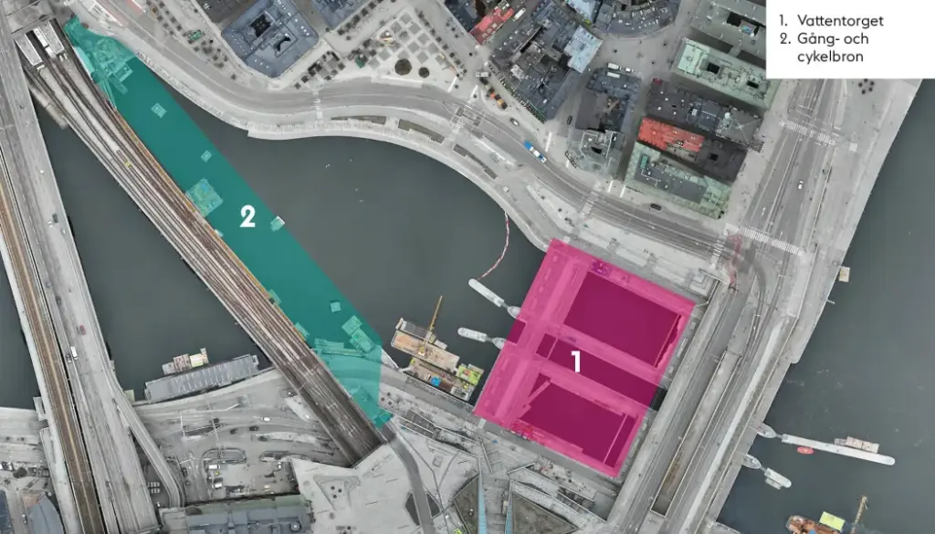 Erosionsskydd vid Vattentorget förstärks i Stockholm